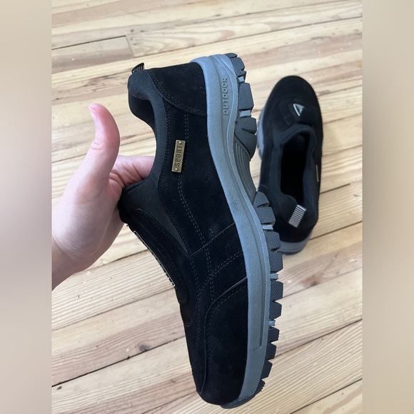 NWT Black comfort running athletic slipon sneakers‎ velvet texture size 45 - Picture 5 of 8